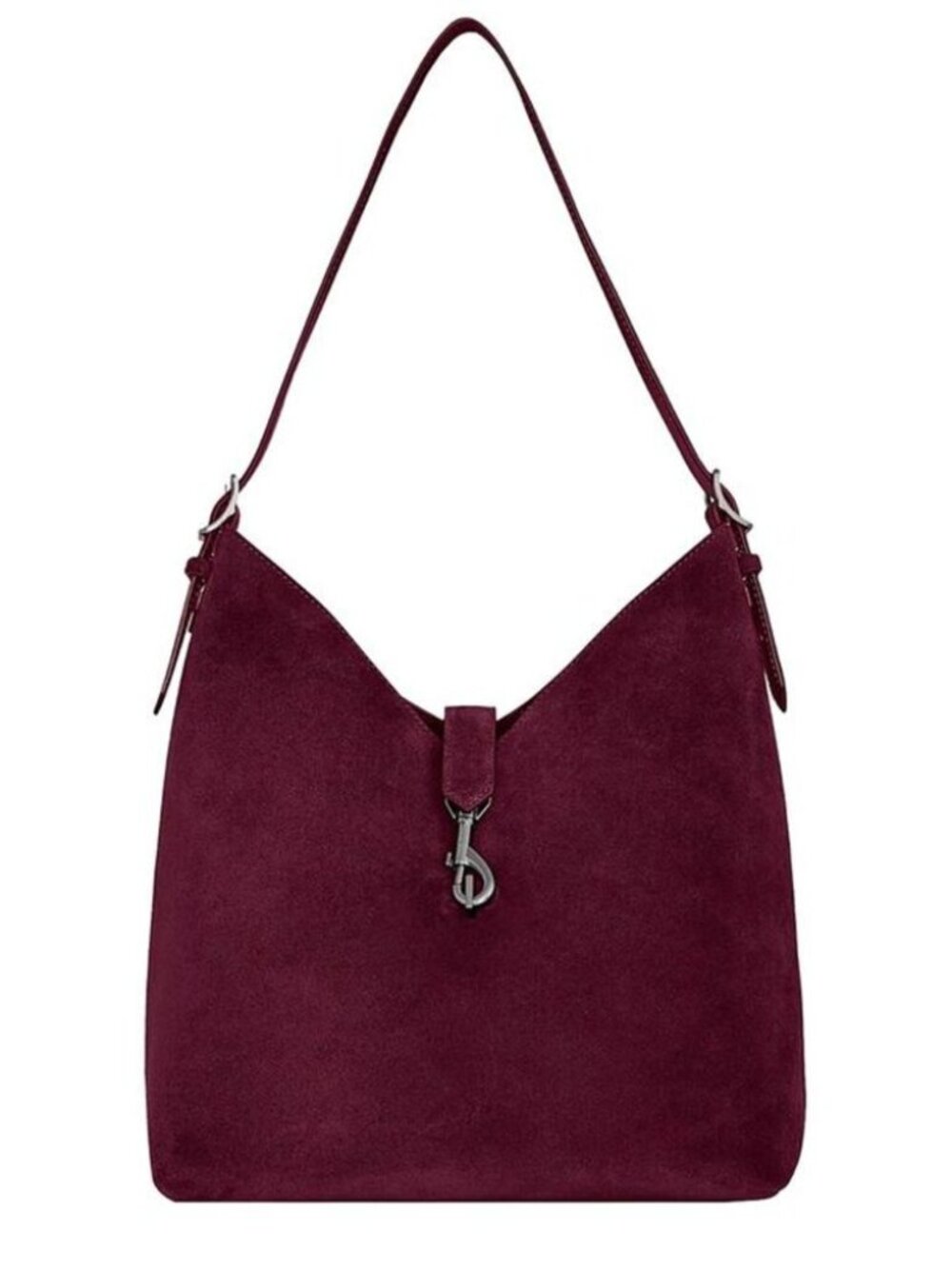 Rebecca Minkoff $278 Megan Hobo Mulberry Suede NWT!